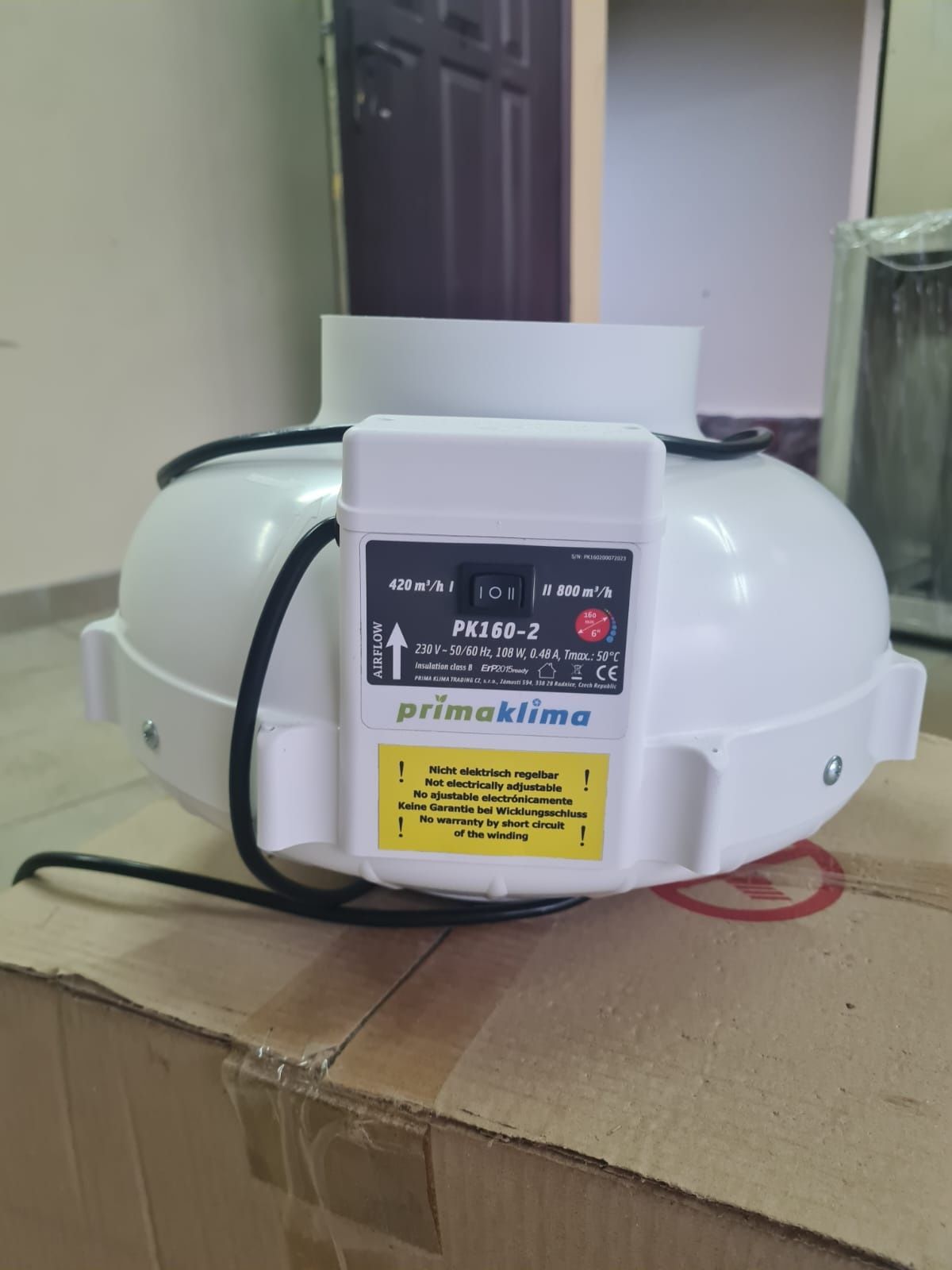 Wentylator Prima Klima 2 speed PK160