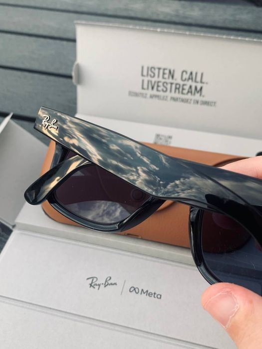 Смарт-окуляри Ray-Ban Meta Wayfarer SHINY BLACK POLAR DUSTY BLUE