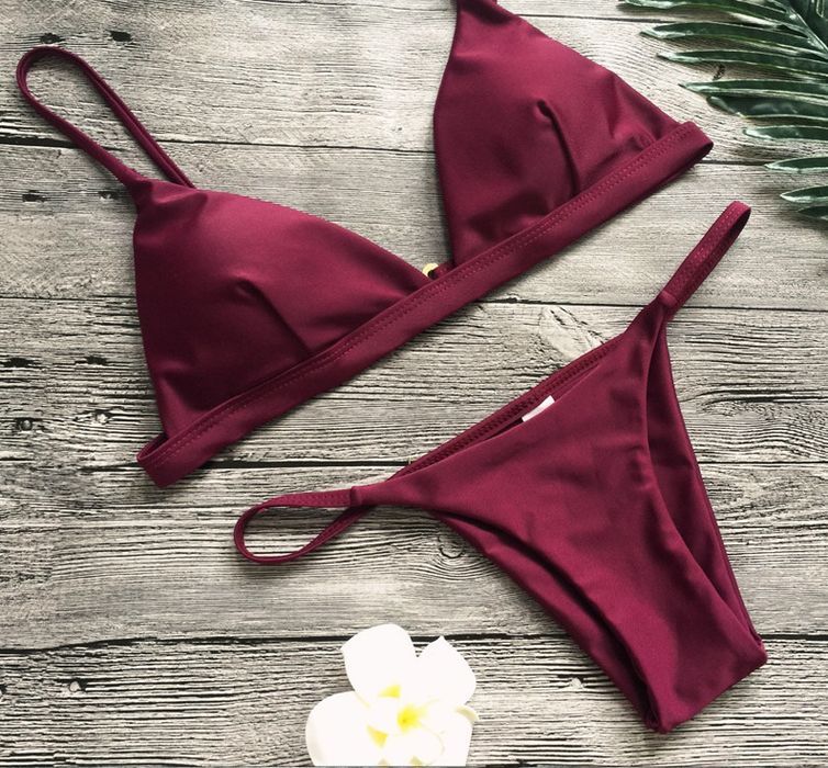 Sexy Bikini Brazylijskie Dwuczęściowy Strój Kąpielowy STRINGI - M