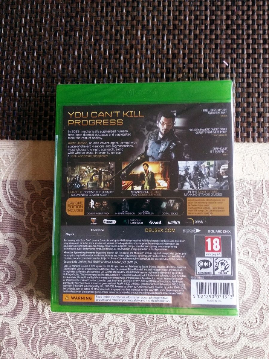 Deus Ex Mankind Divided - Day one edition - Xbox One / Series X