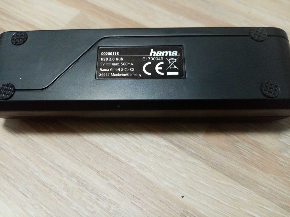 USB 2.0 Hub HAMA 4 wejścia adapter USB