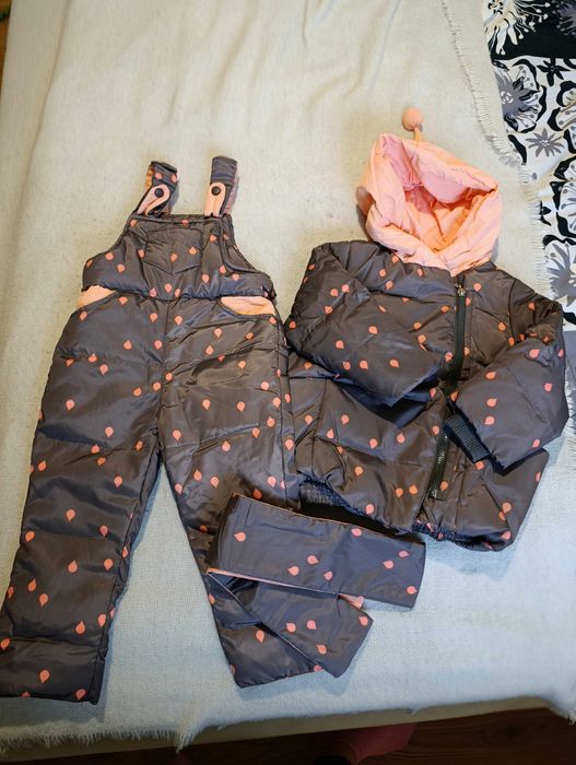 Kurtka zimowa i ocieplane spodnie 104