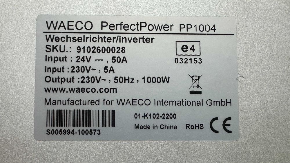 Przetwornica pełny sinus 1000W Dometic WAECO Perfect Power PP1004