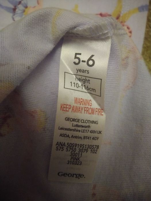 Пижама на девочку 5-6 лет