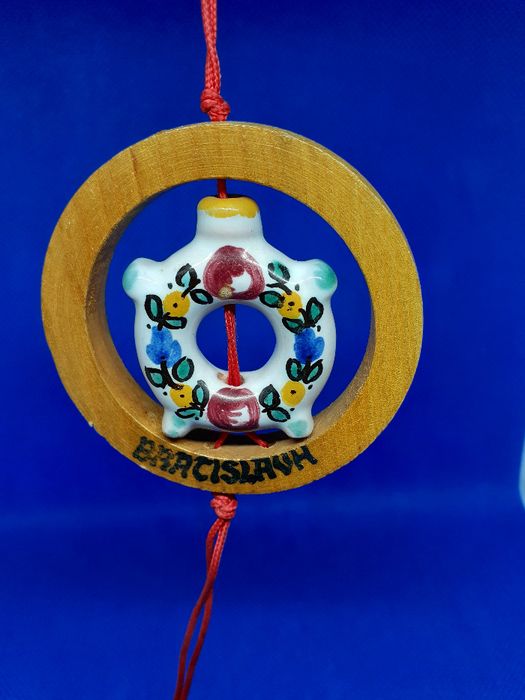 Сувенир Вratislava фарфор куманец ручная роспись подвеска декор