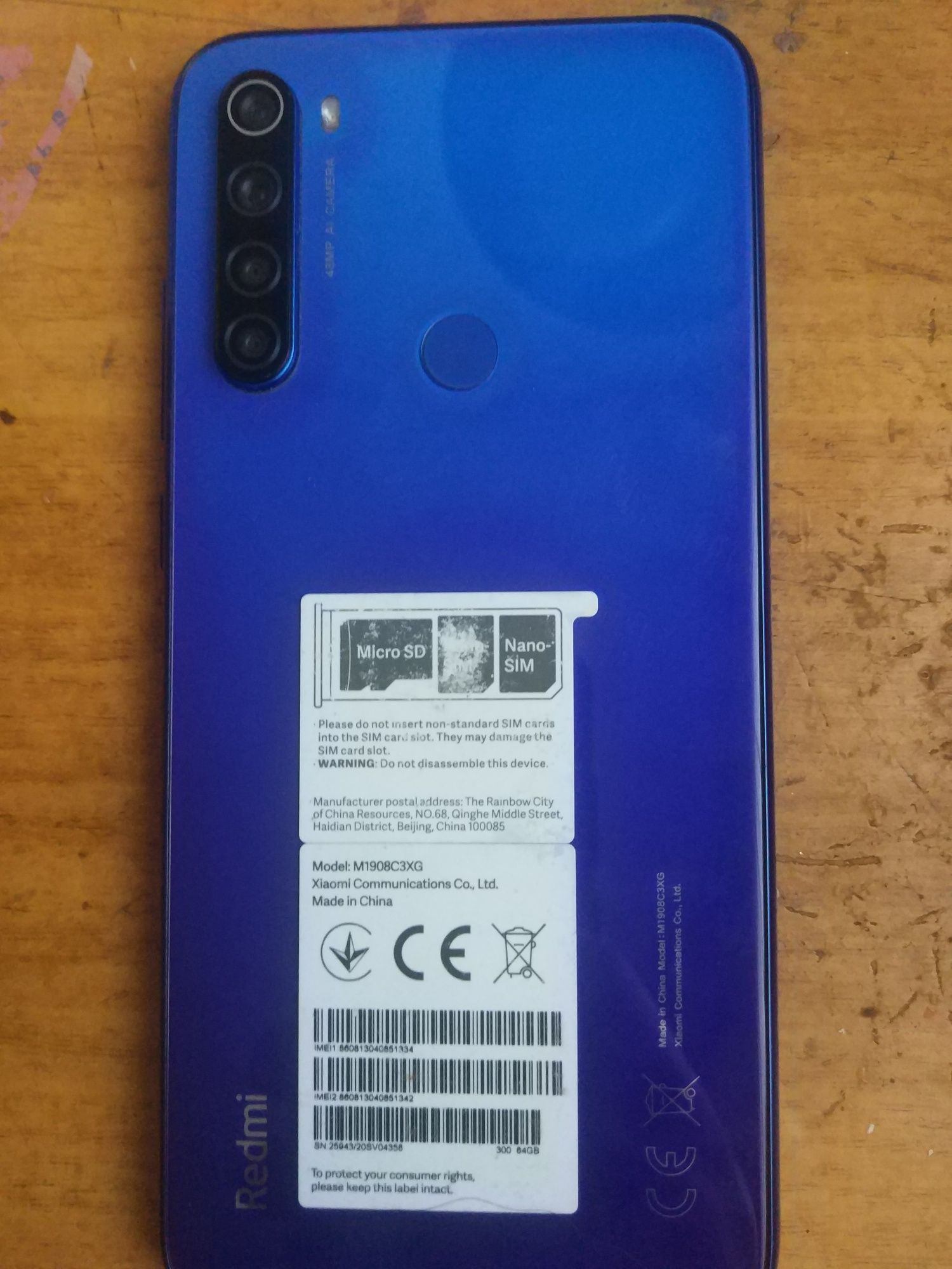 Xiaomi redmi not 8t 4/64