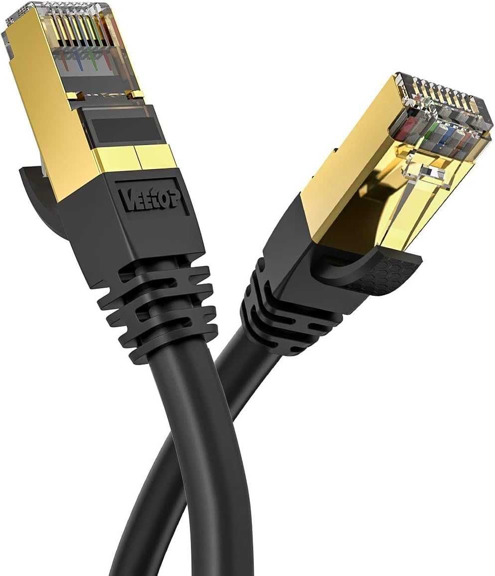 Veetop kabel S/FTP CAT 8 czarny 40 Gbps 3m