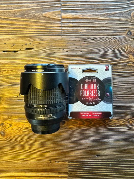 Nikon Nikkor 18–135mm f/3.5–5.6 – stan bardzo dobry + 2 filtry Marumi