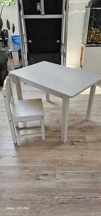 Stolik i krzesełko drewniane. IKEA sundvik