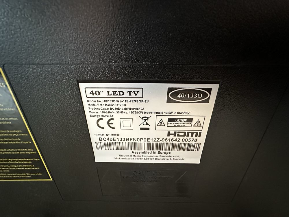 Telewizor LED 40 cali Blaupunkt DVB-T2 HEVC full hd