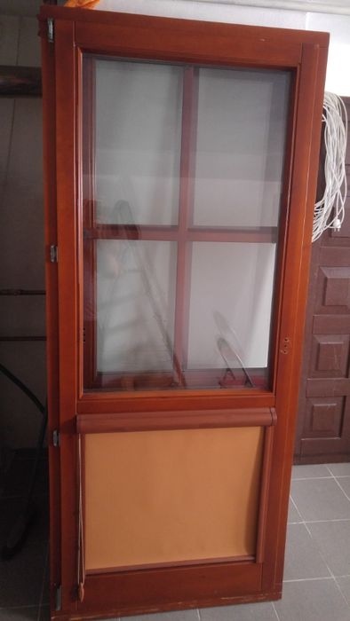 Drzwi drewniane przeszklone balkon/taras