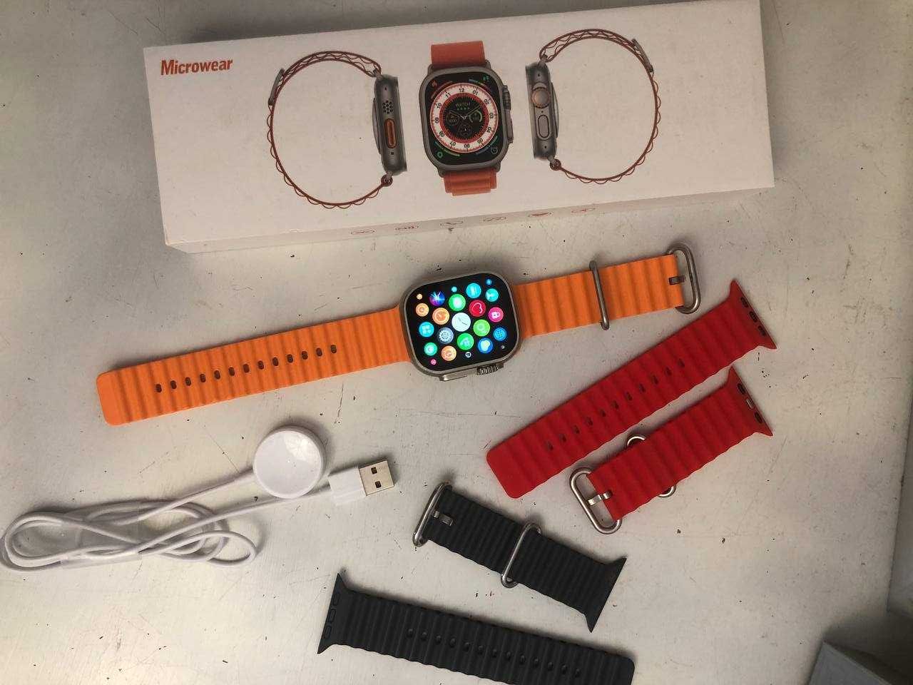 Смарт часы  Ultra Apple Watch + 3 ремешка