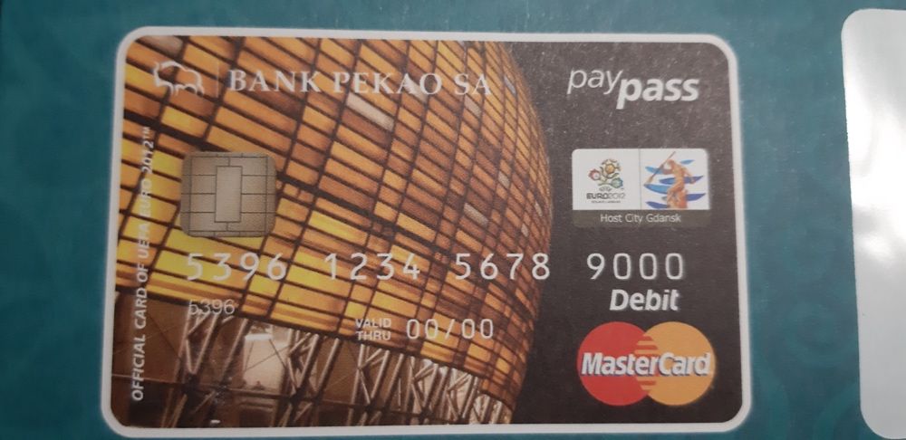 EURO 2012 Uefa karta bankomatowa Gdańsk NOWA