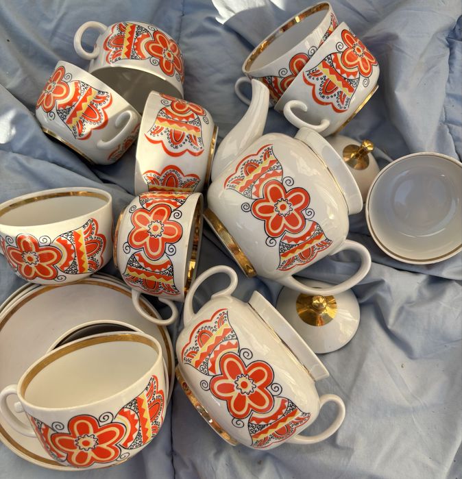 Сервіз в національному стилі Дружківка посуд срср чашки