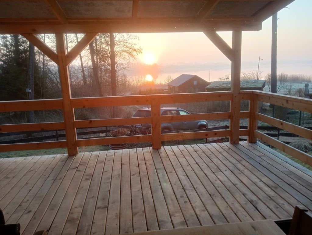 Domek letniskowy,Warmia-Mazury, nad jeziorem, prywatny pomost.