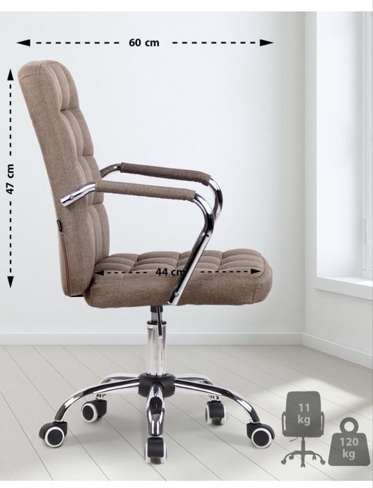 Cadeira de escritório bege