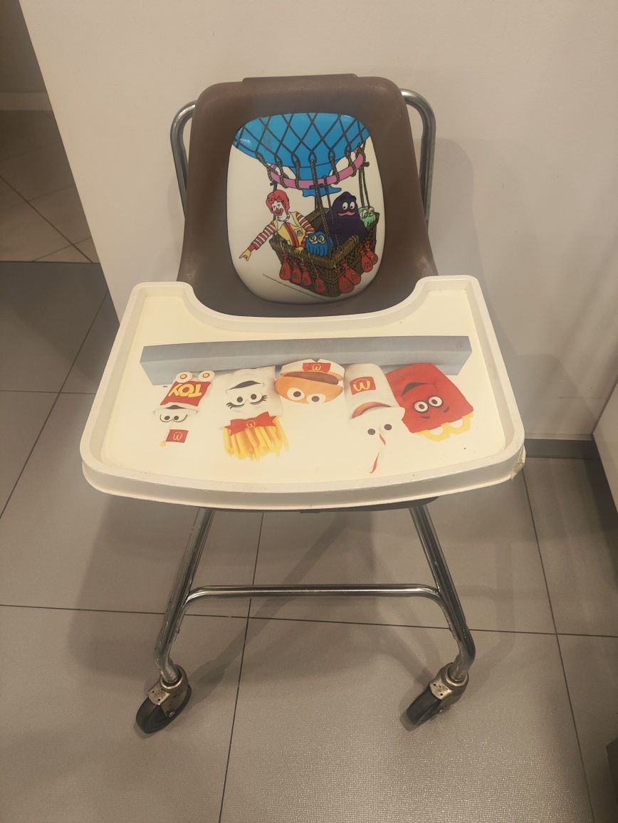Krzesło dziecięce McDonald's z lat 70-90