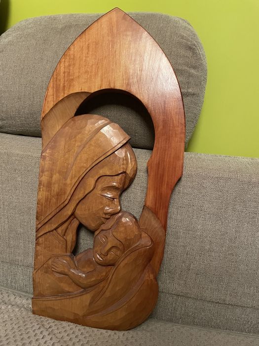 Rzeźba Drewniana Maryja i Jezus