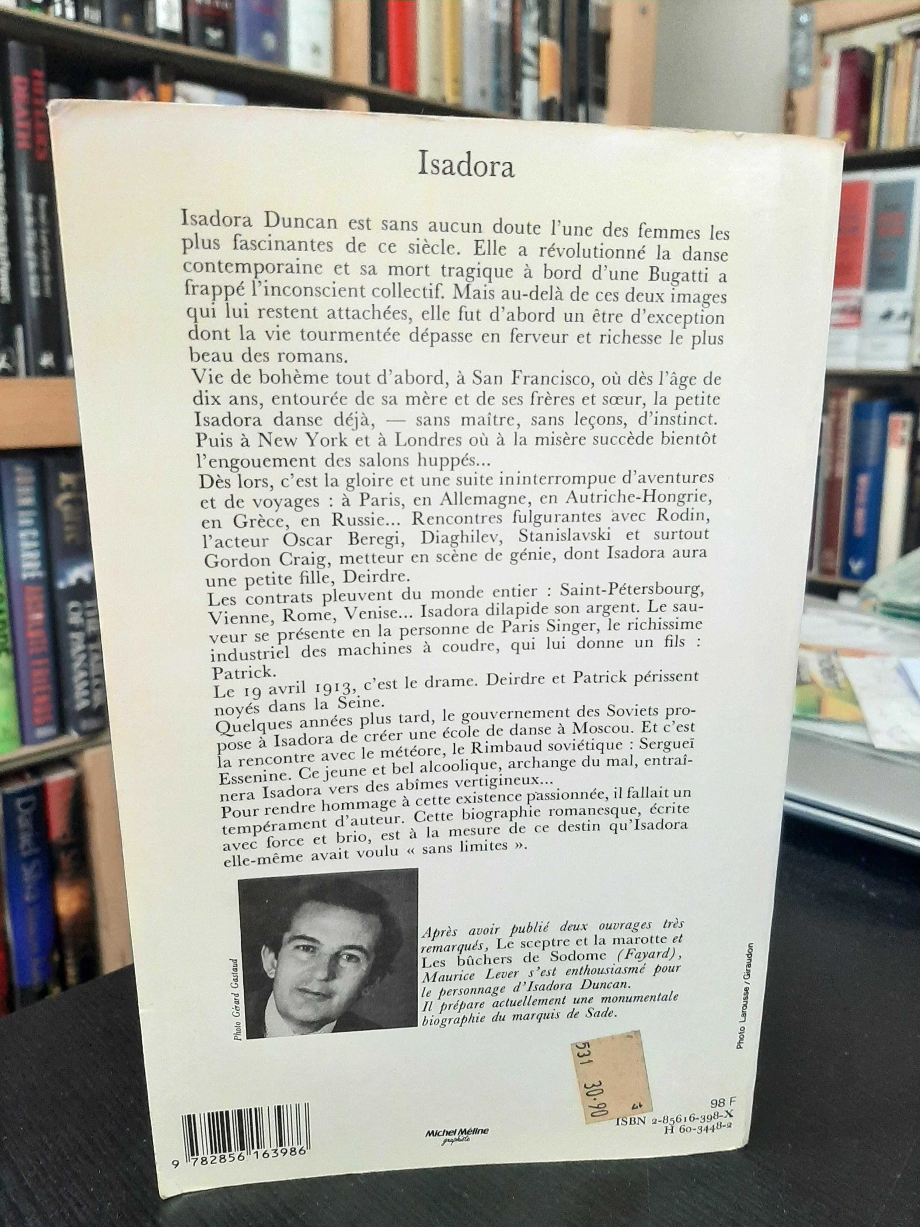 Maurice Lever – Isadora  (Biografia de Isadora Duncan em Língua FR)