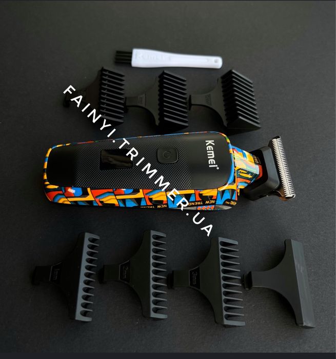 Тример для бороди kemei + сироватка minox+ олійка для бороди