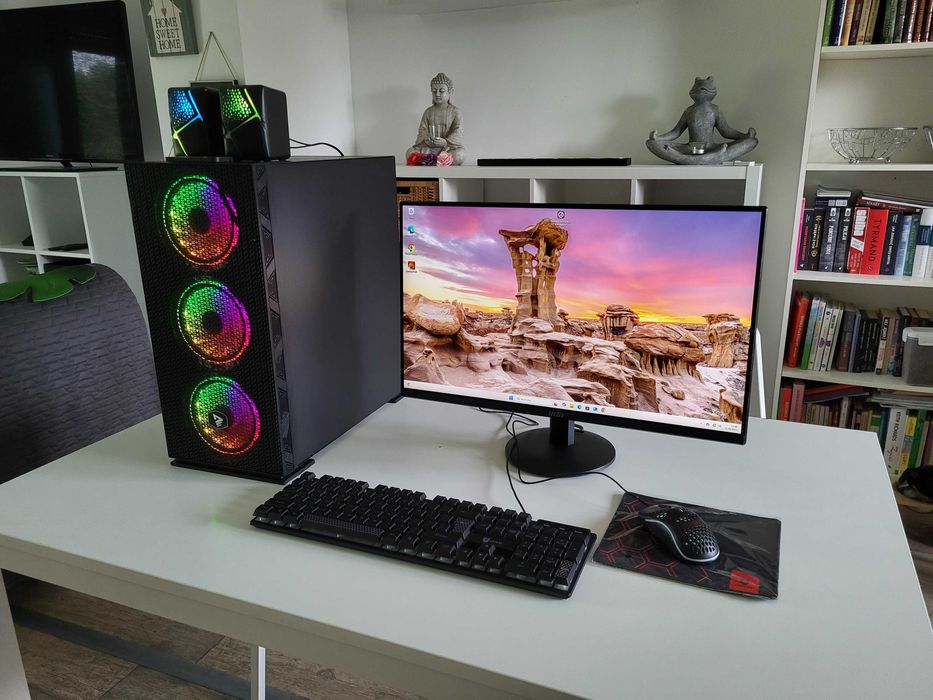 Komputer monitor gamingowy GTX 1660 Super SSD klawiatura LED GWARANCJA