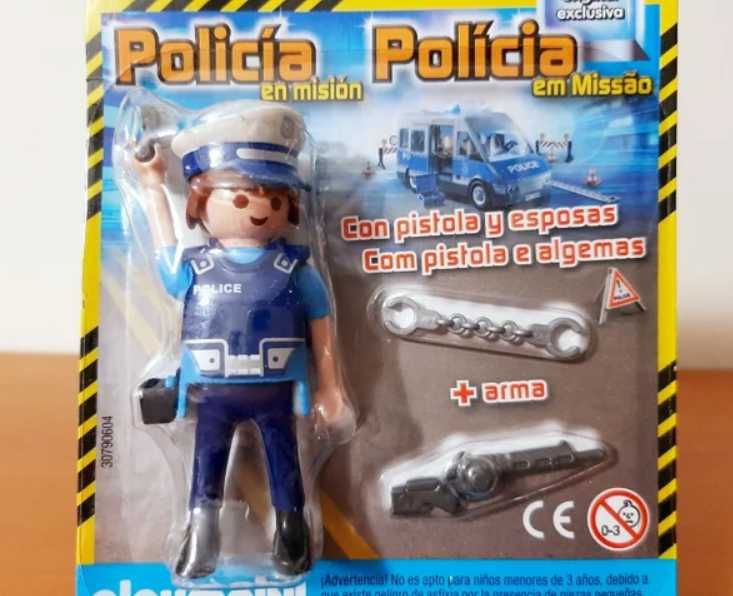 Playmobil - Policia em Missão com Pistola e Algemas + Arma
