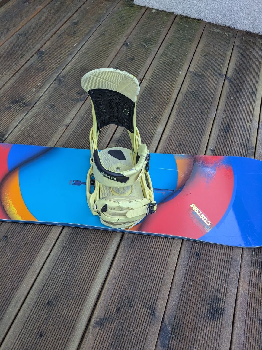 Burton Custom 163 deska snowboardowa snowboard wiązania Malavita Flux