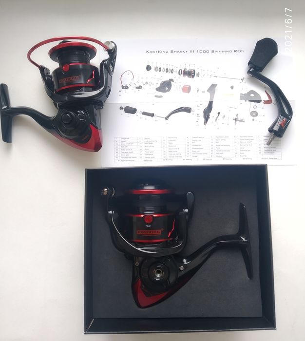 Катушки KastKing Sharky III, Seaknigt WR III, Rapid II, Daiwa Fuego CS