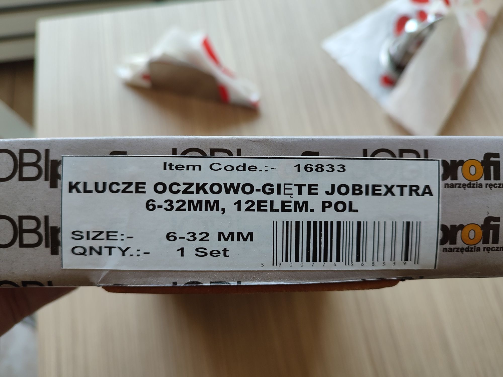 Zestaw kluczy oczkowych giętych JOBI profi 6-32mm NOWE