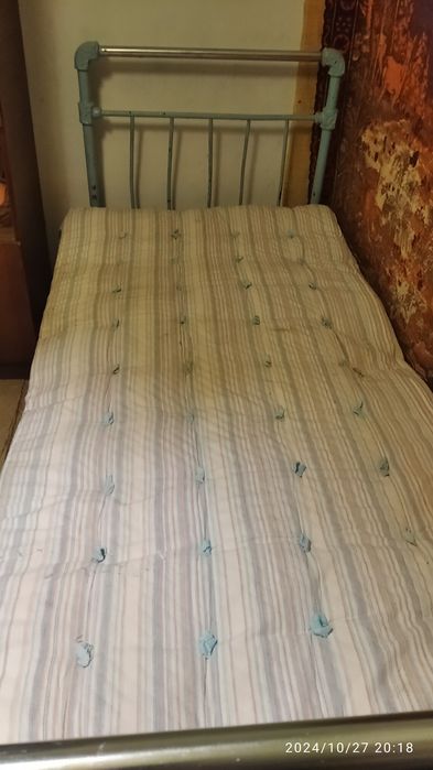 Ліжко панцирне залізне односпальне