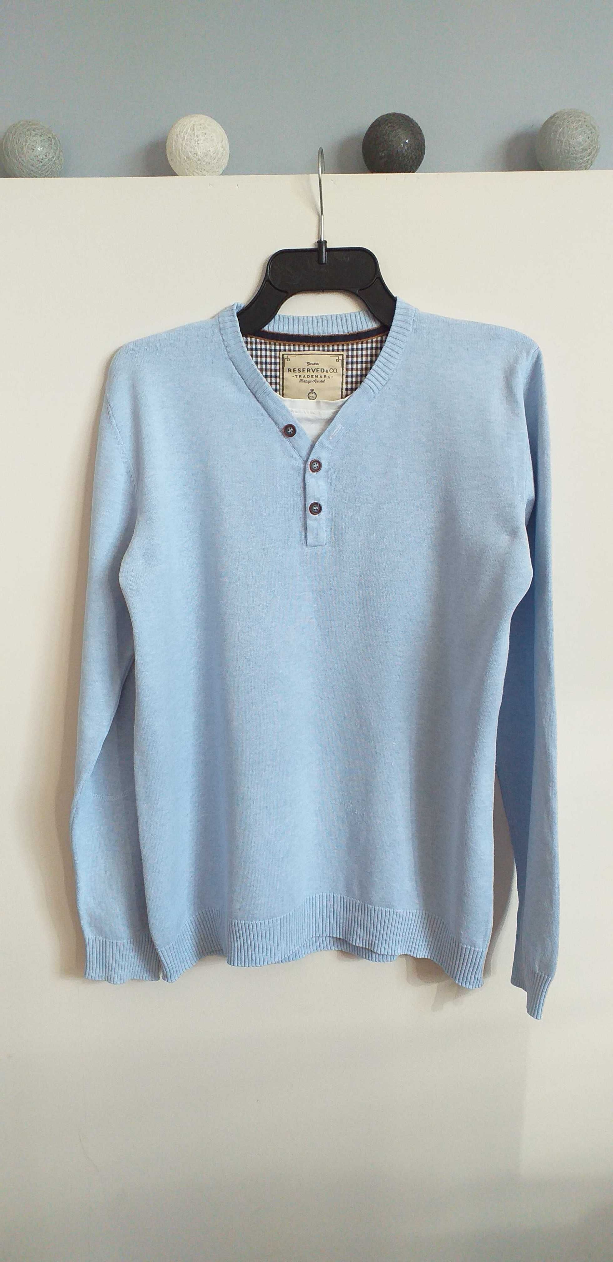 Sweter męski z dekoltem w serek
