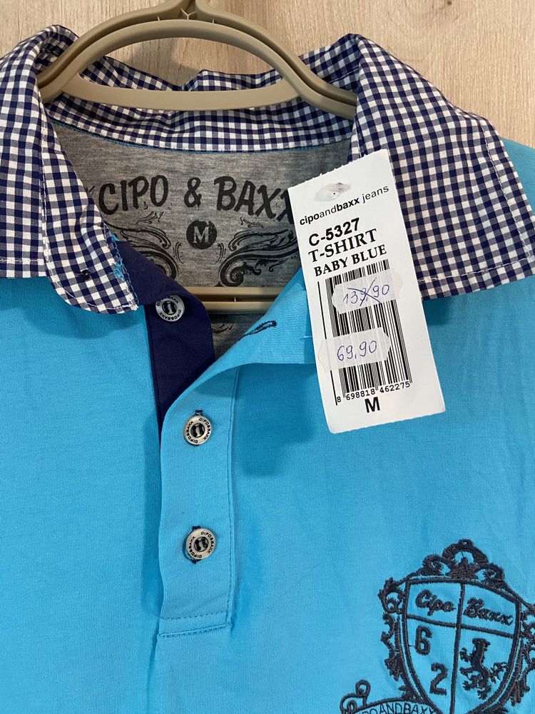 Cipo & baxx M nowa damska niebieska bluzka polo t-shirt