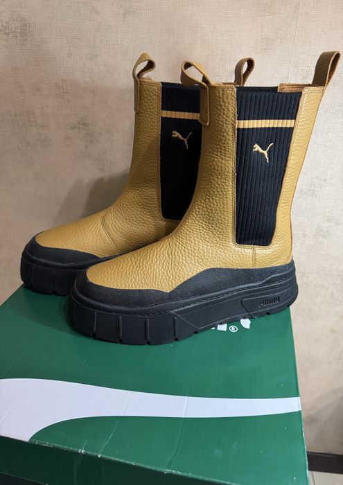 Puma Mayze Stack Chelsea Boot Desert Tan Женские кроссовки Коричневые
