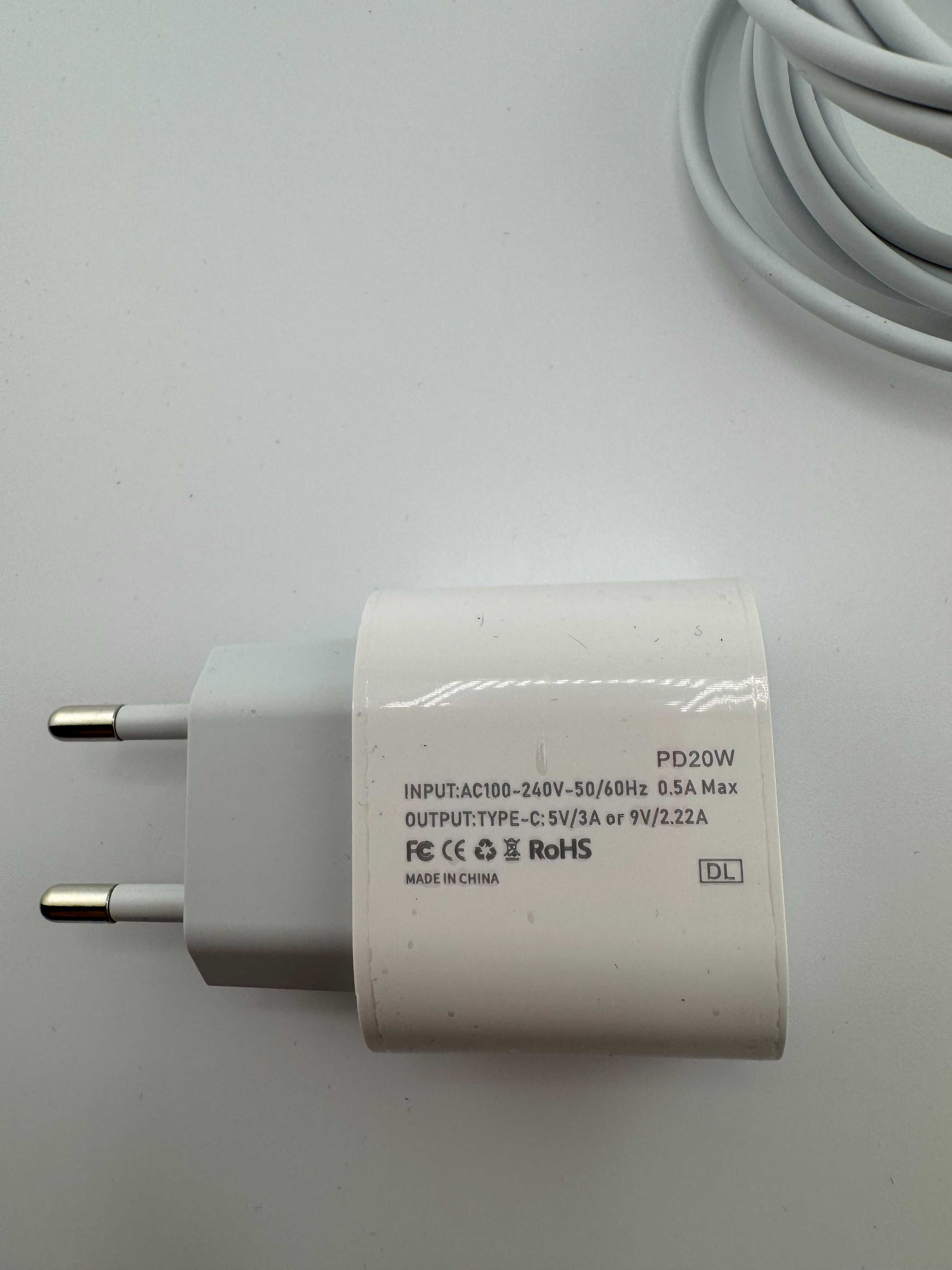 Kabel z kostką 20w c-lightning ładowarka iphone
