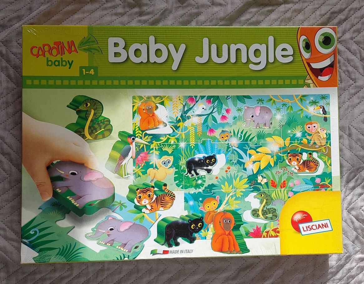 NOWE zafoliowane puzzle zwierzęta baby jungle