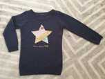 NOWY sweter tunika granatowy cekiny CoolClub 110 116