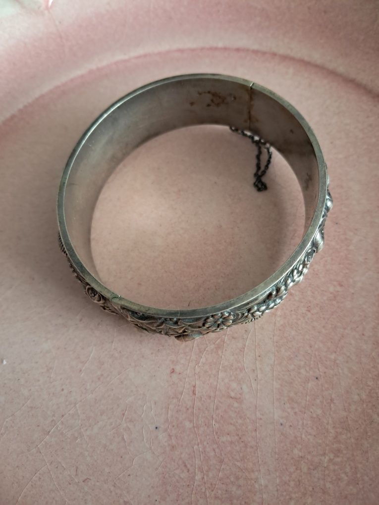 Pulseira prata antiga quatro estações
