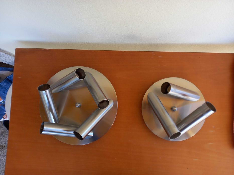 Candeeiros em Inox mais mesa de centro para sala