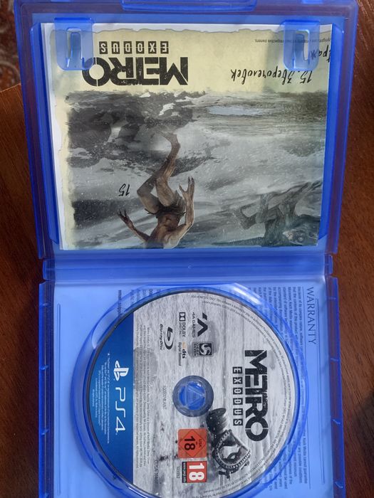 Metro exodus ps4 ps5 диск русская озвучка +карта