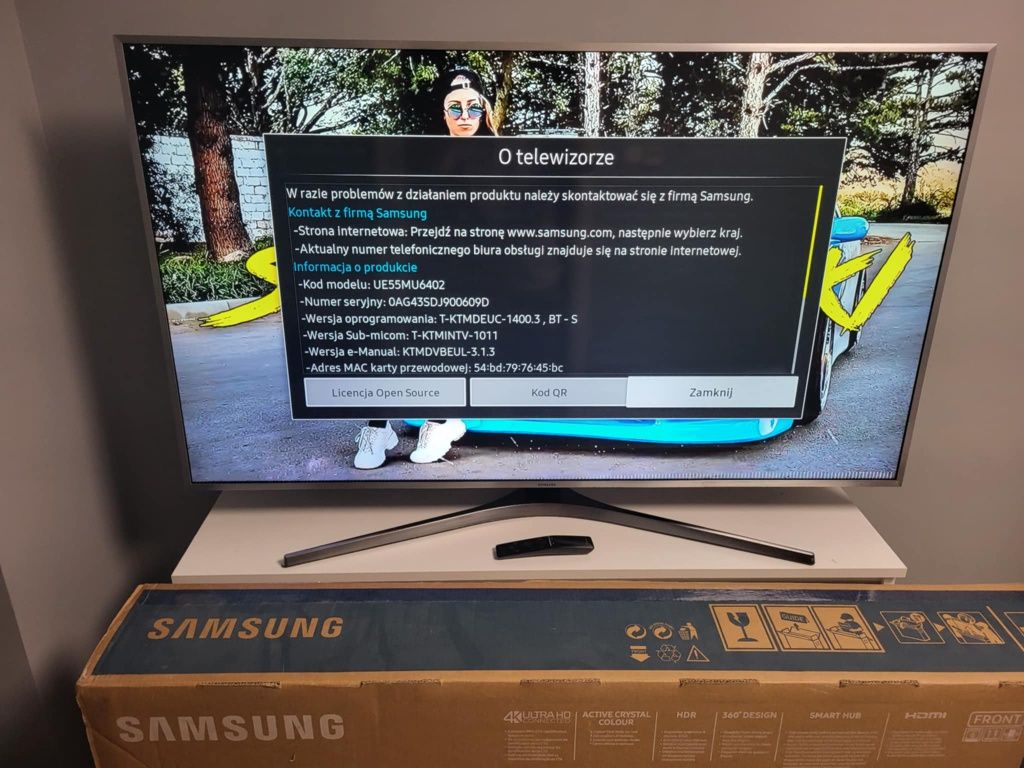 Samsung 55 cali 4k wifi smart  wysoki model