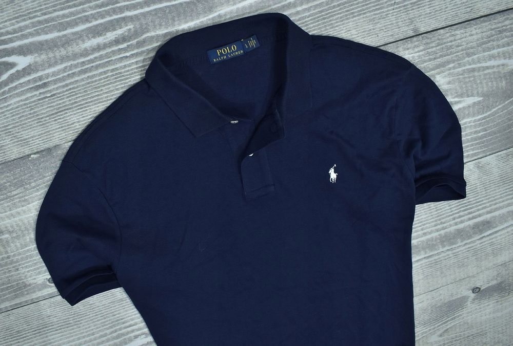 Ralph Lauren Granatowa Męska Koszulka Polo Regular Fit L