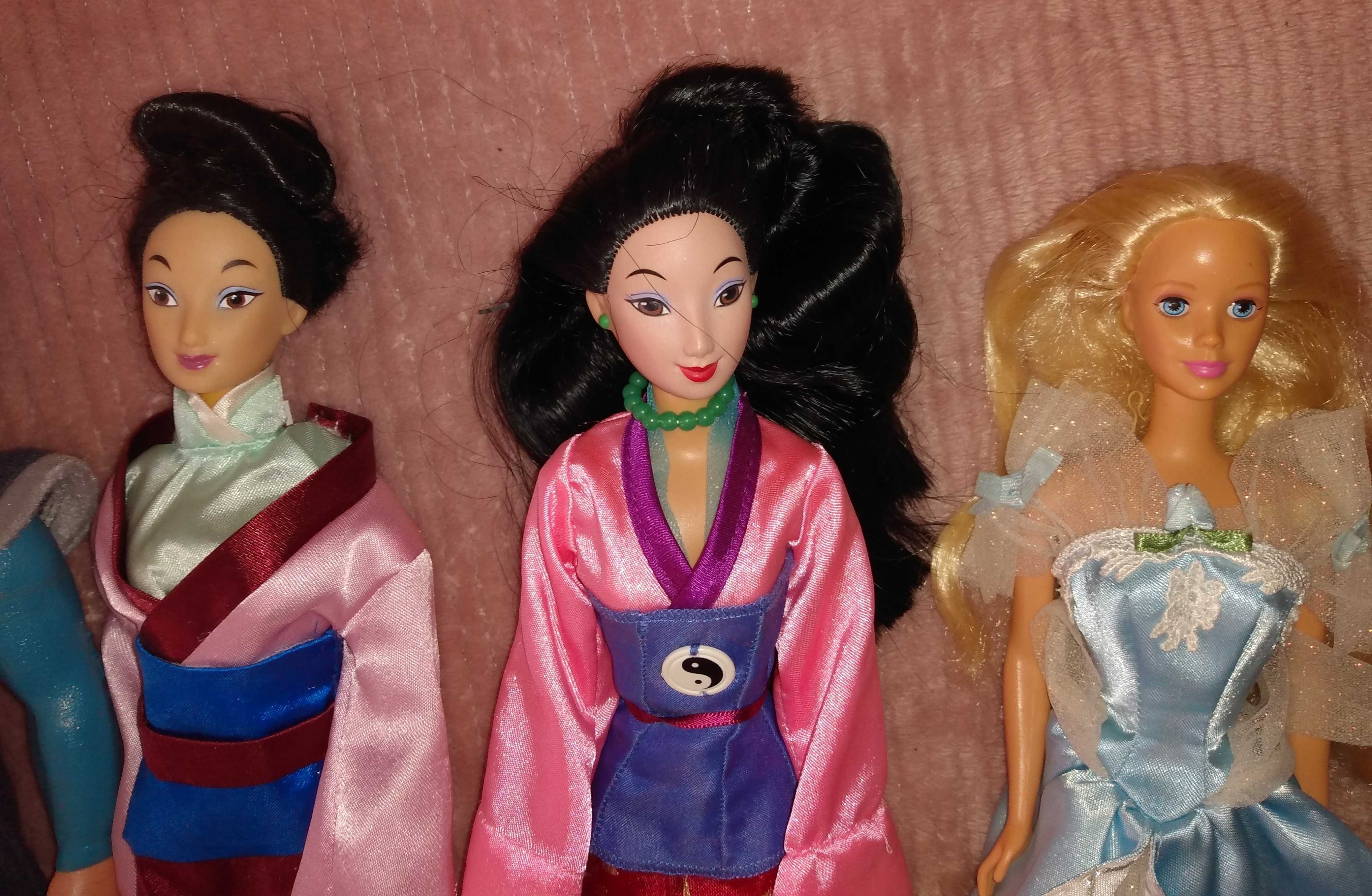 Zestaw lalek lalki Śpiąca Królewna, Kopciuszek, Mulan Barbie Disney