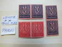 6szt. znaczki 3x parka Mi D72,D74 Niemcy 1923r. CYFRY czyste ** DIENST