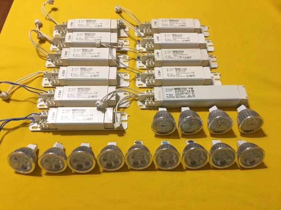 11 Balastros 12v + 13 lampadas LED MR16 5w