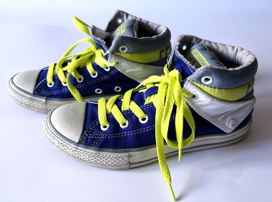 Oryginalne Trampki CONVERSE Peel Back Niebieskie Wywijane 35, dł. 21,5