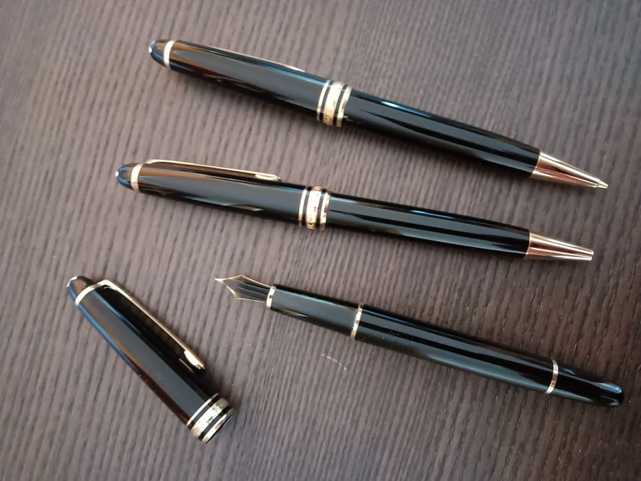 Conjunto canetas Montblanc, aparo, esferográfica e lapiseira