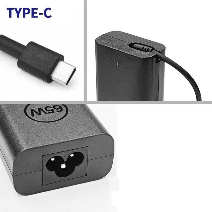 Блок живлення Dell HP Lenovo Type-C 65W 20V 3.25A, новий адаптер USB-C