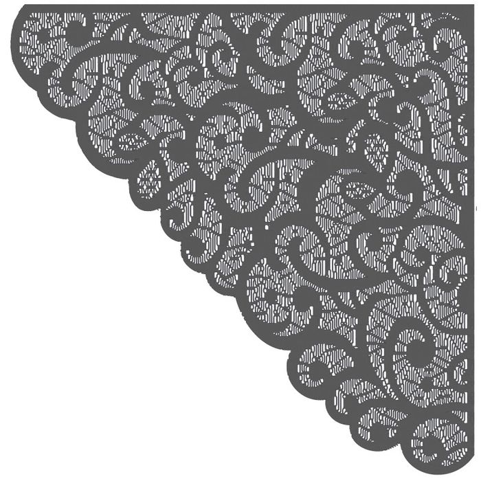 Żakardowy ażur Dekor Trójkąt 60 Cm Szary