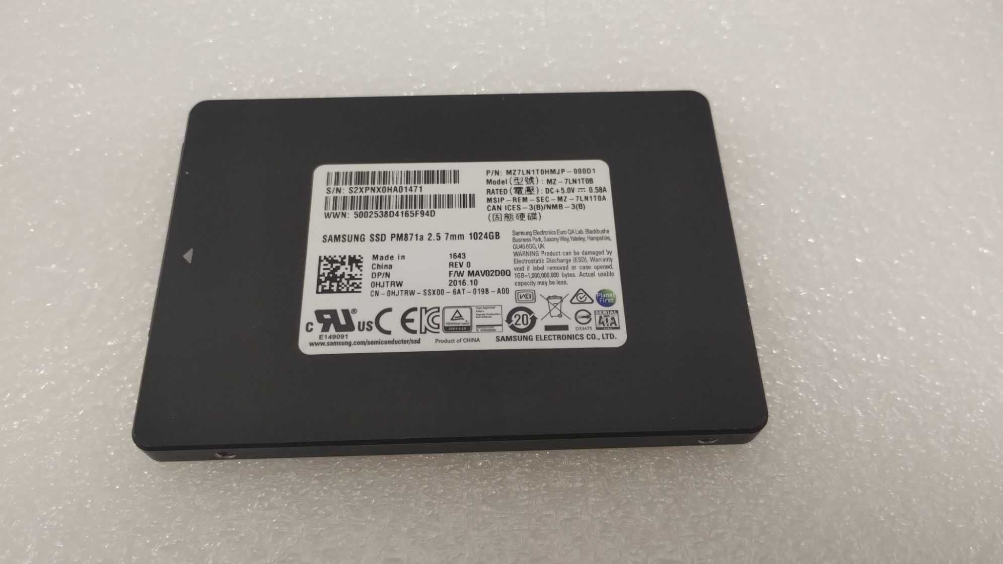 SSD 2.5" 1024 GB Samsung PM871а