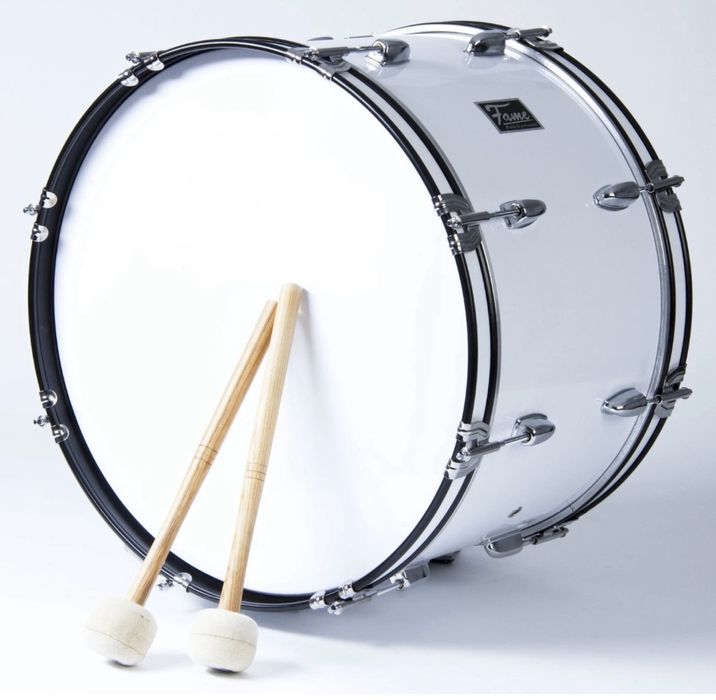 Wielki bęben basowy marszowy do kibicowania 65cm